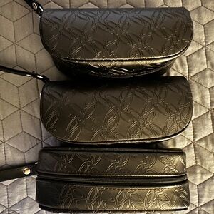 Elegant Black Embossed Oakley sunglass cases